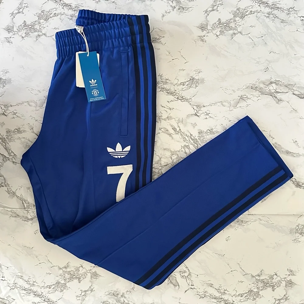 Adidas Manchester United George Best #7 Track Athletic Soccer Pants Size Medium